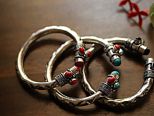 इशाना ✽ White Metal ✽ Kada ( Single Piece ) 30