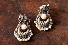 Ishana . इशाना | German Silver Earring - 12