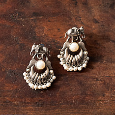 Ishana . इशाना | German Silver Earring - 12