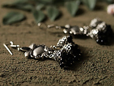 धरा ✽ Antique Finish White Metal ✽ Earring { 4 }