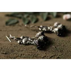 धरा ✽ Antique Finish White Metal ✽ Earring { 4 }