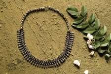 धरा ✽ Antique Finish White Metal ✽ Necklace { 34 }