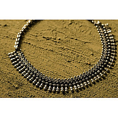 धरा ✽ Antique Finish White Metal ✽ Necklace { 38 }