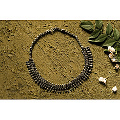 धरा ✽ Antique Finish White Metal ✽ Necklace { 39 }