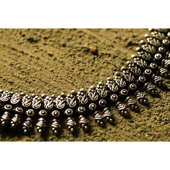 धरा ✽ Antique Finish White Metal ✽ Necklace { 39 }