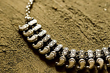 धरा ✽ Antique Finish White Metal ✽ Necklace { 41 }