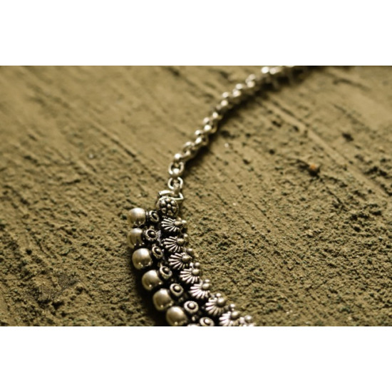 धरा ✽ Antique Finish White Metal ✽ Necklace { 42 }