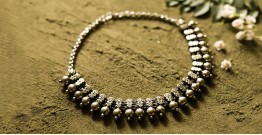 धरा ✽ Antique Finish White Metal ✽ Necklace { 43 }