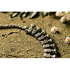 धरा ✽ Antique Finish White Metal ✽ Necklace { 46 }