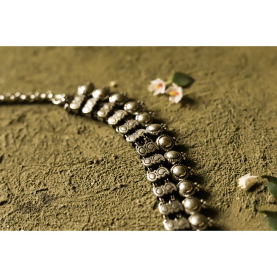 धरा ✽ Antique Finish White Metal ✽ Necklace { 48 }