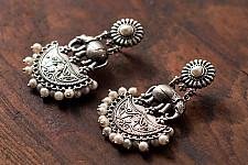 Ishana . इशाना | German Silver Long Earring 