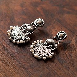Ishana . इशाना | German Silver Long Earring 