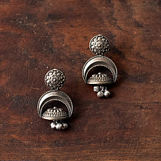 Ishana . इशाना | German Silver - Jhumka Earring 