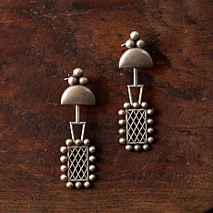 Ishana . इशाना | German Silver - Long Earring