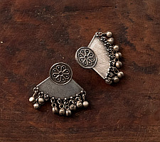 Ishana . इशाना | German Silver Earring - Fan