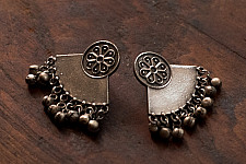 Ishana . इशाना | German Silver Earring - Fan