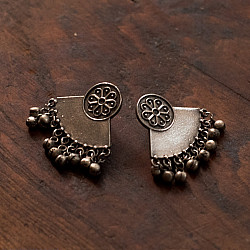 Ishana . इशाना | German Silver Earring - Fan