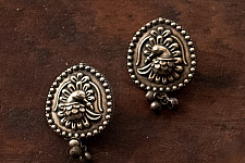 Ishana . इशाना | German Silver Earring - Peacock