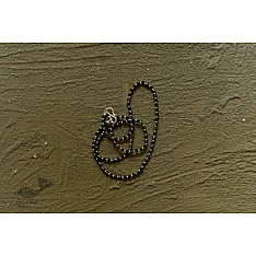 Dhara . धरा | Silver + Black Spinel Moti Necklace 