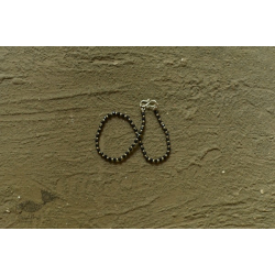 Dhara . धरा | Silver + Black Spinel Moti Anklet 