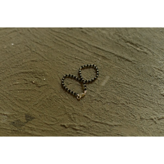 shop online Silver + Black Spinel Moti Bracelet 