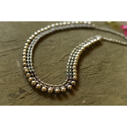 Dhara . धरा | Antique Finish White Metal - Long Necklace