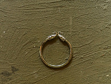 Dhara . धरा | White Metal - Peacock Kada 