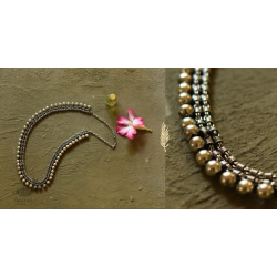 Dhara . धरा | Antique Finish White Metal - Long Necklace