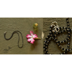 Dhara . धरा | Silver + Black Spinel Moti Necklace 