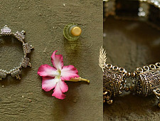 Dhara . धरा | White Metal - Kada (Free Size)