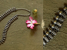 Dhara . धरा | White Metal - Long Necklace