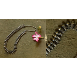 Dhara . धरा | White Metal - Long Necklace