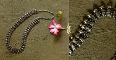 Dhara . धरा | White Metal - Long Necklace