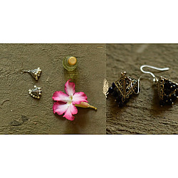 Dhara . धरा | White Metal - Small Jhumka Earring ( Two Color Options )