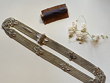 Kanupriya - White Metal - Bhil tribal waist ornament -A