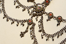 Kanupriya - White Metal - Vintage Half Waist Belt / Side Kamarbandh