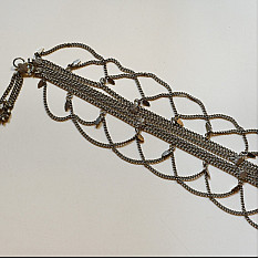 Kanupriya - White Metal - Rabari Waist Belt / Kamar Bandh - E