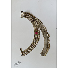 Antique Finish Banjara White Metal Payal