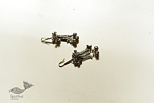 Kanupriya ~ Vintage White Metal Earring - C