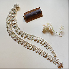 Kanupriya - White Metal - Rabari Waist Belt / Kamar Bandh - G