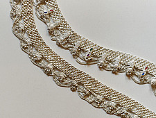 Kanupriya - White Metal - Rabari Waist Belt / Kamar Bandh - G