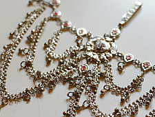 Kanupriya - White Metal - Rabari Waist Belt / Kamar Bandh - Antique Design