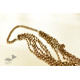 shop Tribal / Vintage Jewelry - Brass Chandra Haar / Bor Mala / Long Necklace