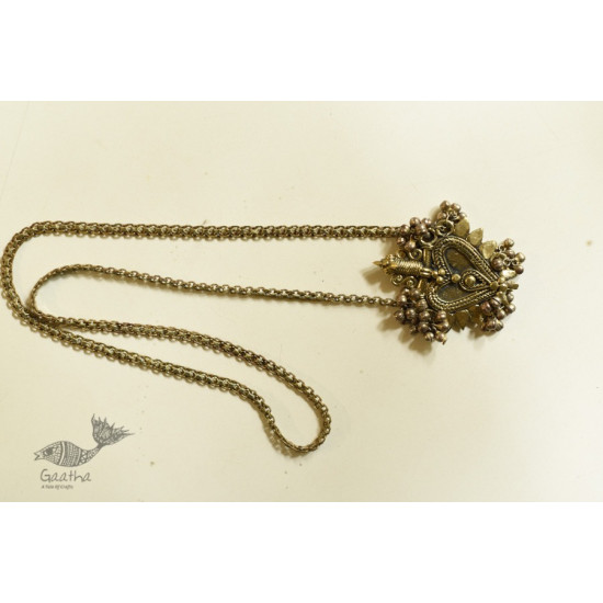 shop Banjara Jewelry - Brass & White Metal Necklace