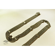 Kanupriya ❉ White Metal - Rabari Unisex Waist Belt / Kamar Bandh