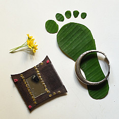 Kanupriya ⁑ Vintage Trible Ankle Solid Kada