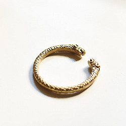 Kanupriya ꙰ Handmade Vintage Solid Brass Kada - Tiger