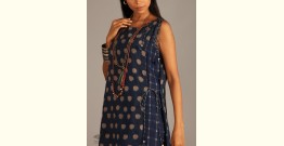 Indigo Collection | Linen angrakha wrap in block print | 10
