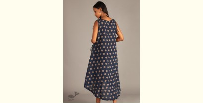 Indigo Collection | Linen angrakha wrap in block print | 10