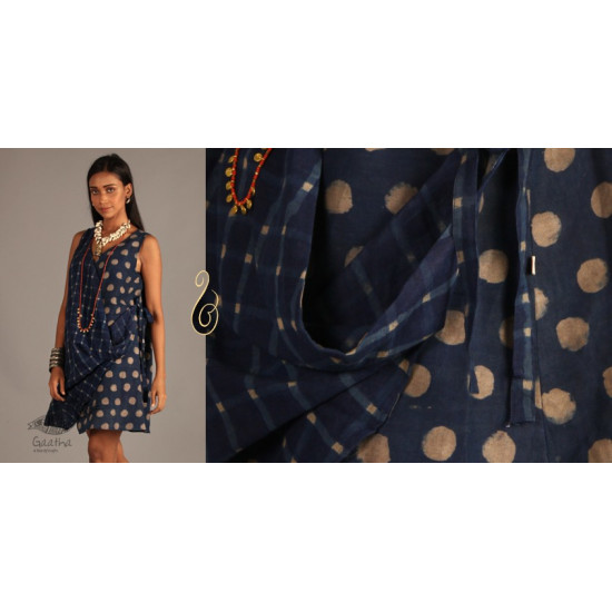 Indigo Collection | Linen block printed angrakha top  | 15